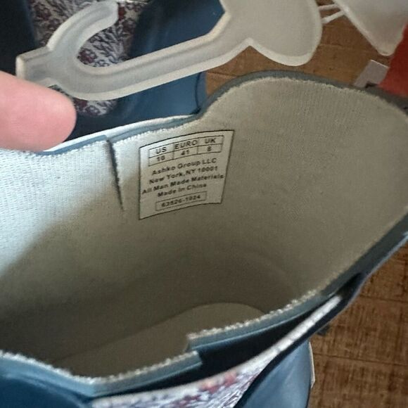 Laura Ashley blue 10 Mid Cut Ankle Height Rubber Rain Boots - Picture 3 of 7